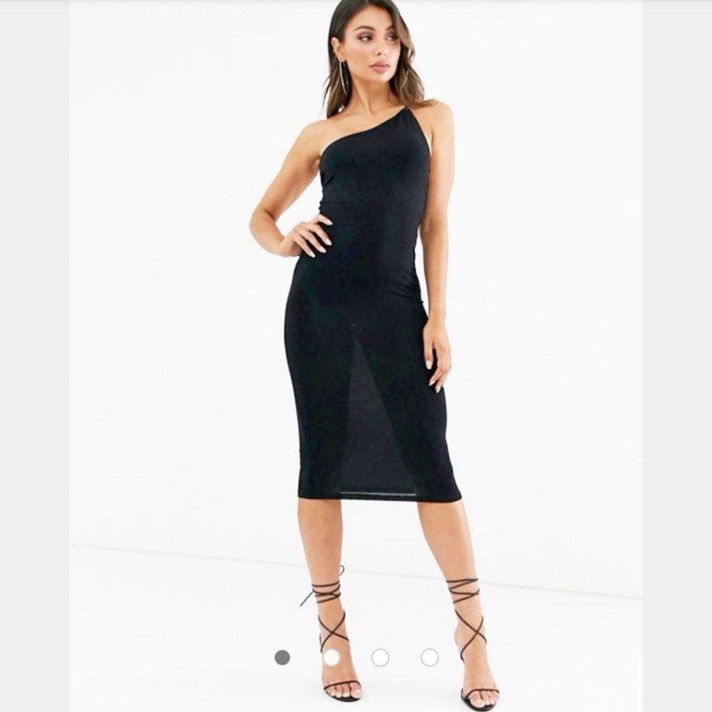 ASOS Design one shoulder Black Dress
